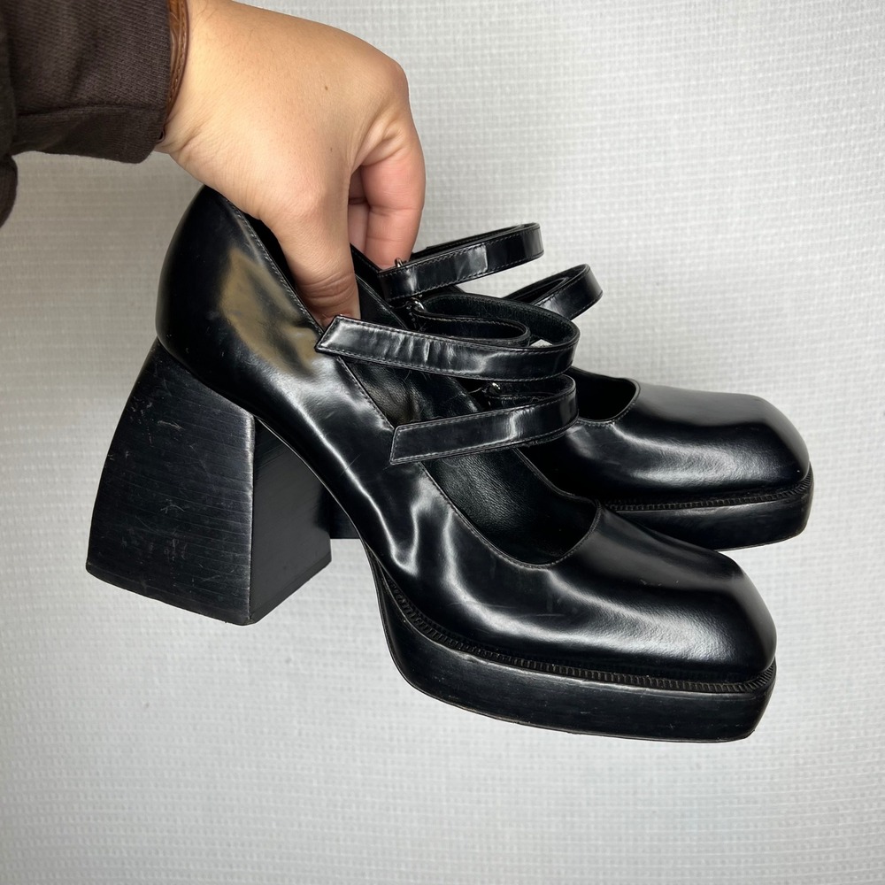 Nodaleto Bulla Babies Platform Mary Janes Square Toe Block Heel Size‎ 40 Pumps
